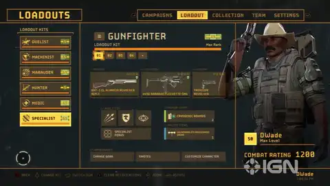 Specialist Gunfighter kit with Bodyguard drone tracking targets